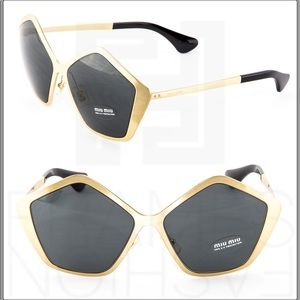 Miu Miu metallic gold sunglasses